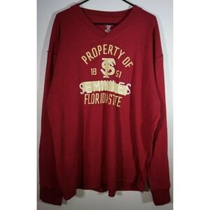 Property‎ of FLORIDA STATE SEMINOLES 1851 x ProEdge Men XL V-Neck Sweatshirt NEW